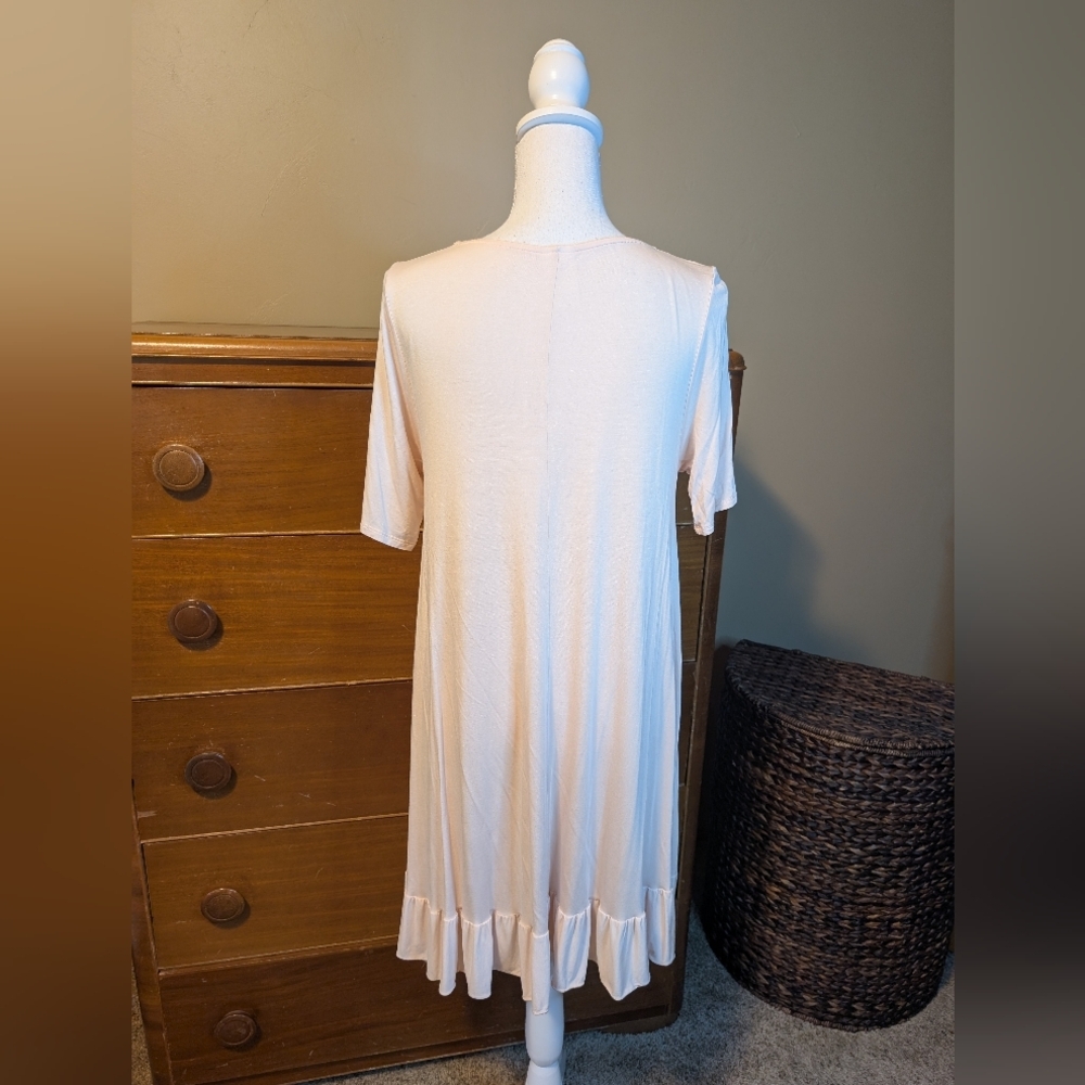 AGNES & DORA Boutique Bought Swing Dress w/ Bottom Ruffle Summer Mini - Picture 6 of 10